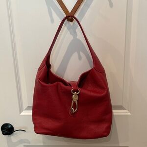 Dooney & Bourke Red Leather Hobo Bag